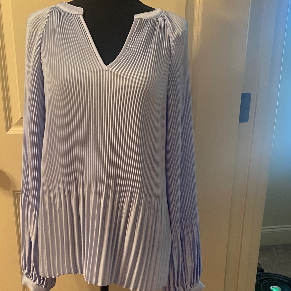 Banana Republic Light Blue Pleated Blouse